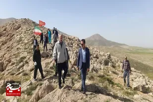 کوهپیمایی بسیجیان حوزه مقاومت امام خامنه&zwnj;ای (مدظله&zwnj;العالی) شهر گل&zwnj;تپه