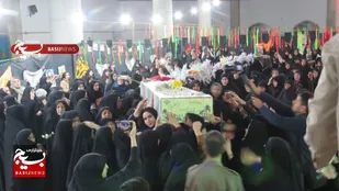 مراسم تشییع شهدای خوشنام در مصلی نماز جمعه شهرستان گلوگاه