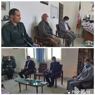 دیدار مدیریت شبکه بهداشت و درمان با فرمانده محترم ناحیه مقاومت بردسکن به مناسبت هفته بسیج