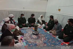سرکشی فرمانده سپاه سلمان ازخانواده شهید محمد امین ریگی در خاش