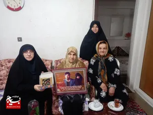 دیدار مسئول بسیج جامعه زنان شهرستان چالوس با مادر گرانقدر شهیده رقیه عاملی