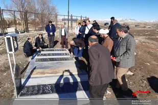 آئین غبارروبی مزار شهدای روستای نظام&zwnj;آباد درگزین