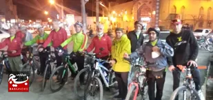 ورودگروه دوچرخه سواران خادمین امام رضا علیه السلام در شهرستان هندیجان