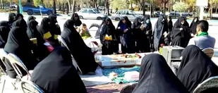 روضه خوانی بسیجیان حوزه فاطمه الزهرا(س) به مناسبت هفتم شهید گمنام