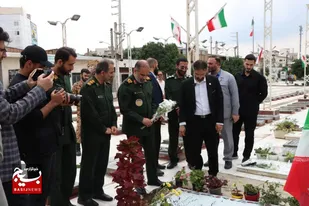 تجدید میثاق فرمانده سپاه کربلا با شهیدان گلزار ملامجدالدین