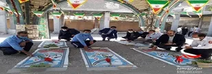 غبارروبی و گلباران قبور مطهر شهدای گمنام و شهدای نطنز