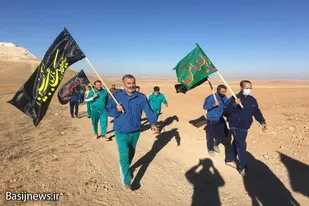 پیاده&zwnj;روی کارکنان سپاه کبودراهنگ به مناسبت هفته دفاع مقدس