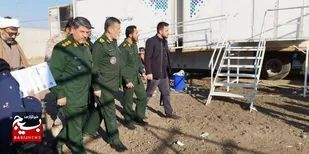 &nbsp;فرمانده سپاه استان قزوین از بیمارستان سیار برکت در مهرگان بازدید کرد