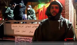 ضدعفونی معابر همدان توسط قرارگاه جهادی شهید &laquo;احمدی روشن&raquo;