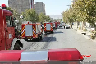 مانور خودروهای عملیاتی آتش&zwnj;نشانی در ملایر