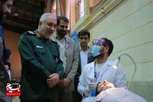 بازدید فرمانده سپاه انصارالرضا(ع) خراسان جنوبی از خدمات دندانپزشکی گروه جهادی الکفیل
