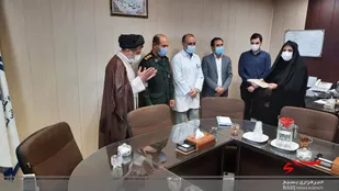 مراسم تکریم و معارفه مسئول جدید کانون بسیج جامعه پزشکی بیمارستان شهدا