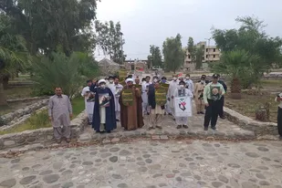 پیاده روی نمادین به سوی بیت المقدس درشهرستان دلگان