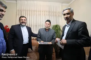 دیدار وزیر فرهنگ و ارشاد اسلامی با پدر شهیدان &laquo;ساعدی&raquo;