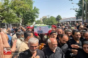 آیین تشییع پیکر شهید پدافند هوایی ارتش، شهید &laquo;برومندنژاد&raquo; در ملایر