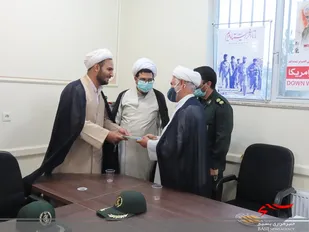 آیین تکریم و معارفه رابط نمایندگی ولی فقیه در حوزه مقاومت بسیج امام علی (ع)