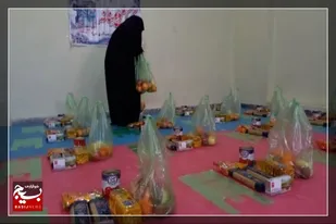 توزیع ۱۰۰ بسته یلدایی به همت حوزه حضرت زینب کبری(س) لالجین