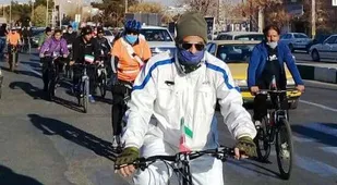رکاب زنی دوچرخه&zwnj;سواران در تربت&zwnj;جام