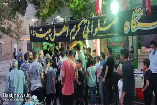 برپایی ایستگاه صلواتی بسیجیان پایگاه شهید سجادی ملایر