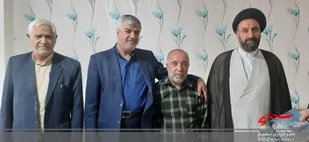 دیدار مسئول بسیج ورزشکاران سپاه خمینی شهر با جانباز حاج حیدر سلیمانی