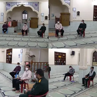بازید فرمانده ناحیه سپاه بستک از پایگاه بسیج روح الله دهنو خواجه