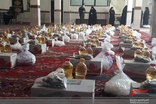 اهدای ۱۰۰ بسته کمک معیشتی به مناسبت عید سعید قربان همدان