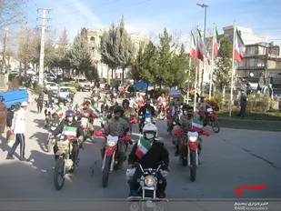 برگزاری راهپیمایی خودرویی در شهرستان جوانرود