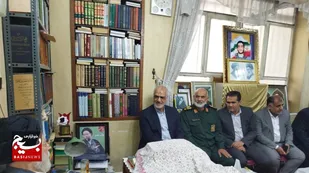 دیدار عیدانه استاندار خوزستان و فرمانده قرارگاه منطقه&zwnj;ای کربلا با علما