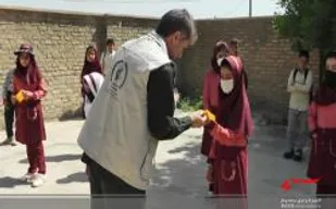 توزیع ماسک در بین دانش آموزان و عشایری مناطق عثماوند و جلالوند کرمانشاه