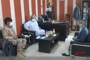 دیدار فرمانده حوزه فتح المبین خاش از پایگاه بسیج جهان آرا