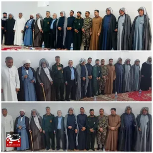 تجلیل از شیوخ طائفه دحیمی بعلت عدم تیراندازی در مراسم خاک سپاری