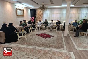 دیداربسیجیان حوزه مقاومت بسیج علی بن ابیطالب(ع) ملایربا خانواده شهید علی حسن روستایی+تصاویر