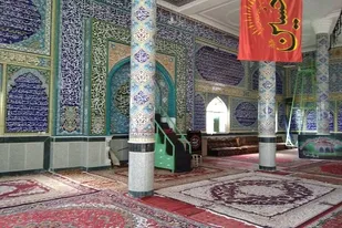 کاشی کاری مسجد امام هادی (ع) روستای چاه اسحاق