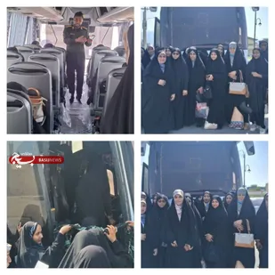 سفر معنوی بسیجیان حوزه حضرت رقیه (س) خراجی شهرستان رودان به مشهد مقدس