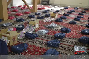 توزیع 130 بسته نوشت افزار همراه با کیف مدرسه توسط بسیج دانش آموزی سپاه بجنورد