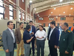 بازدید مسئول بسیج مهندسین صنعت قزوین از شرکت پویندگان صنایع حفاظتی