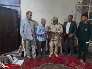 سرکشی و تجلیل فرمانده تیپ ۴۸ فتح از خانواده شهید مهران فصیح پوریان