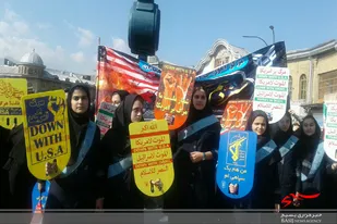 حضور پرشور دانش&zwnj;آموزان و دانشجویان همدانی در راهپیمایی 13 آبان