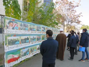 برگزاری نمایشگاه عکس خبری عملکرد سپاه آبیک بمناسبت هفته بسیج