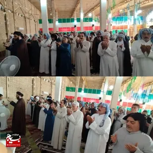 اقامه نماز عید قربان و برپایی ایستگاه صلواتی در شهرک رزمندگان توسط حوزه ۱۵ شهری