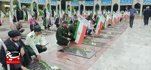 مراسم عطرافشانی گلزار شهدای بهشت زینبیه رامسر برگزار شد