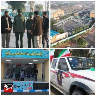 برگزاری رژه خودرویی در مرکز بسیج صنعت نفت جنوب