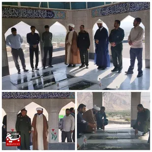 تجدید میثاق با شهداء در اولین روز کاری فرمانده جدید ناحیه مقاومت بسیج سپاه حاجی&zwnj;آباد&nbsp;