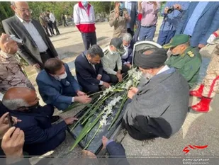 مزار شهدای سلماس غباروبی شد