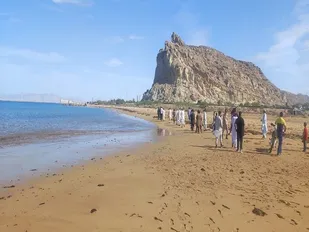 ساحل پیمایی بسیجیان حوزه شهید عالی کمب چابهار