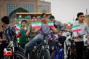 رکاب&zwnj;زنی کودکان و نوجوانان قزوینی به یاد شهدای جنگ رمضان
