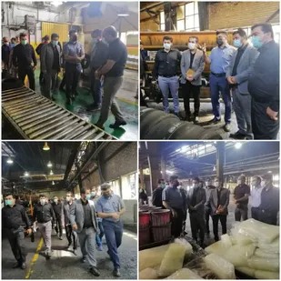 بازدید میدانی و بررسی مشکلات کارخانه لاستیک دنا