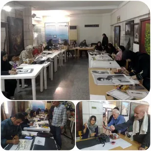 نمایشگاه و کارگاه هنرهای تجسمی به همت کانون بسیج هنرمندان خرمشهر(استان خوزستان)