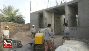 اردوی جهادی ساخت مرکز بهداشت توسط جهادگران در شهرستان کارون