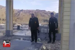 بازدید فرمانده ناحیه مقاومت بسیج سپاه ارزوئیه از حرم شهدای محمدآباد